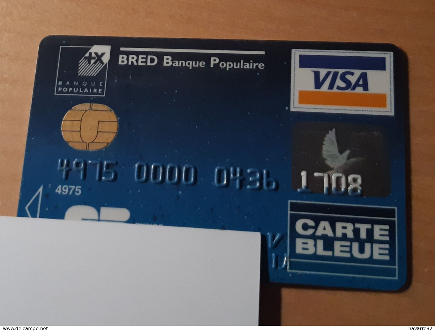 ANCIENNE CARTE A PUCE BANCAIRE PERIMEE BANQUE POPULAIRE !!! - Disposable Credit Card