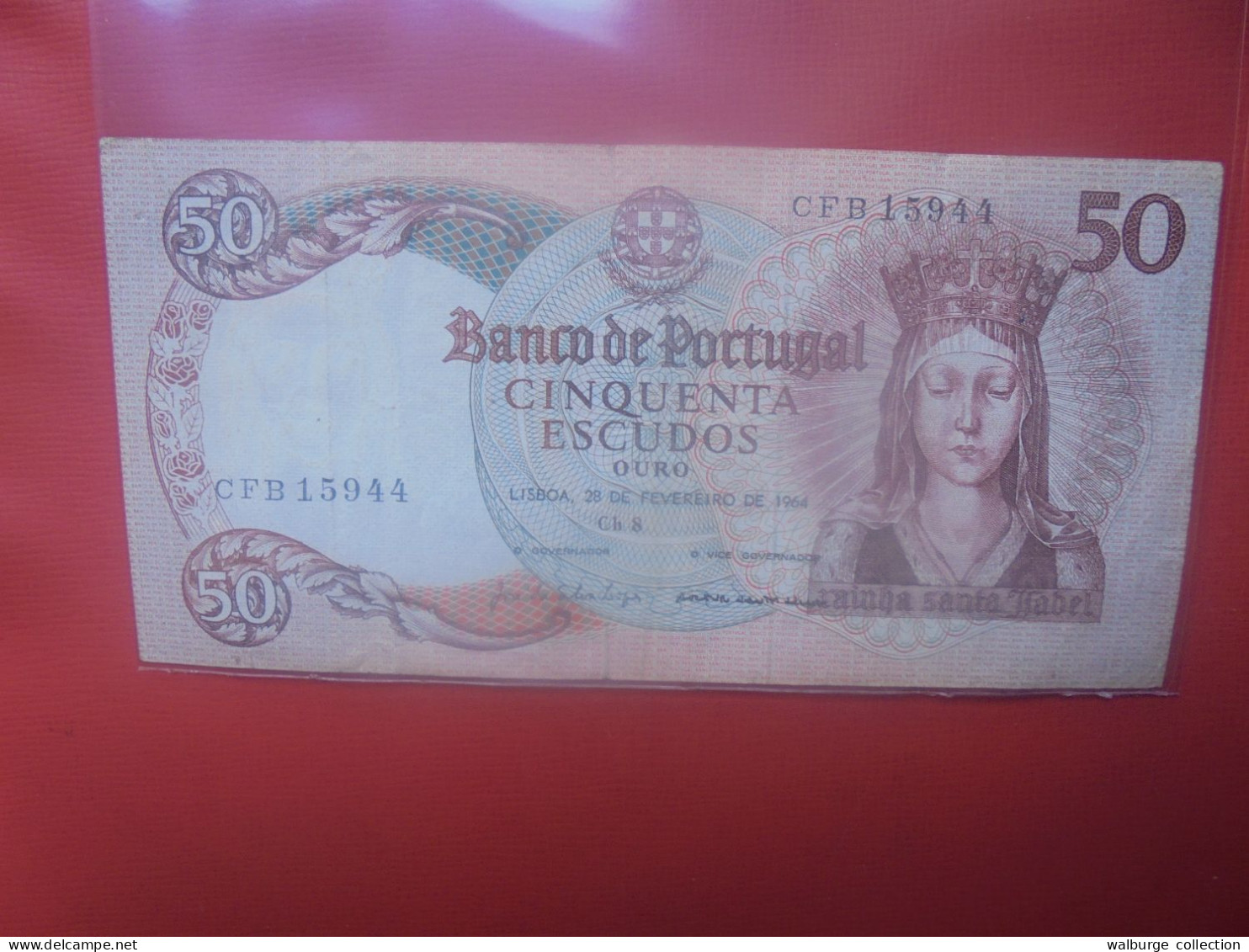 PORTUGAL 50 ESCUDOS 1964 Circuler (B.29) - Portugal