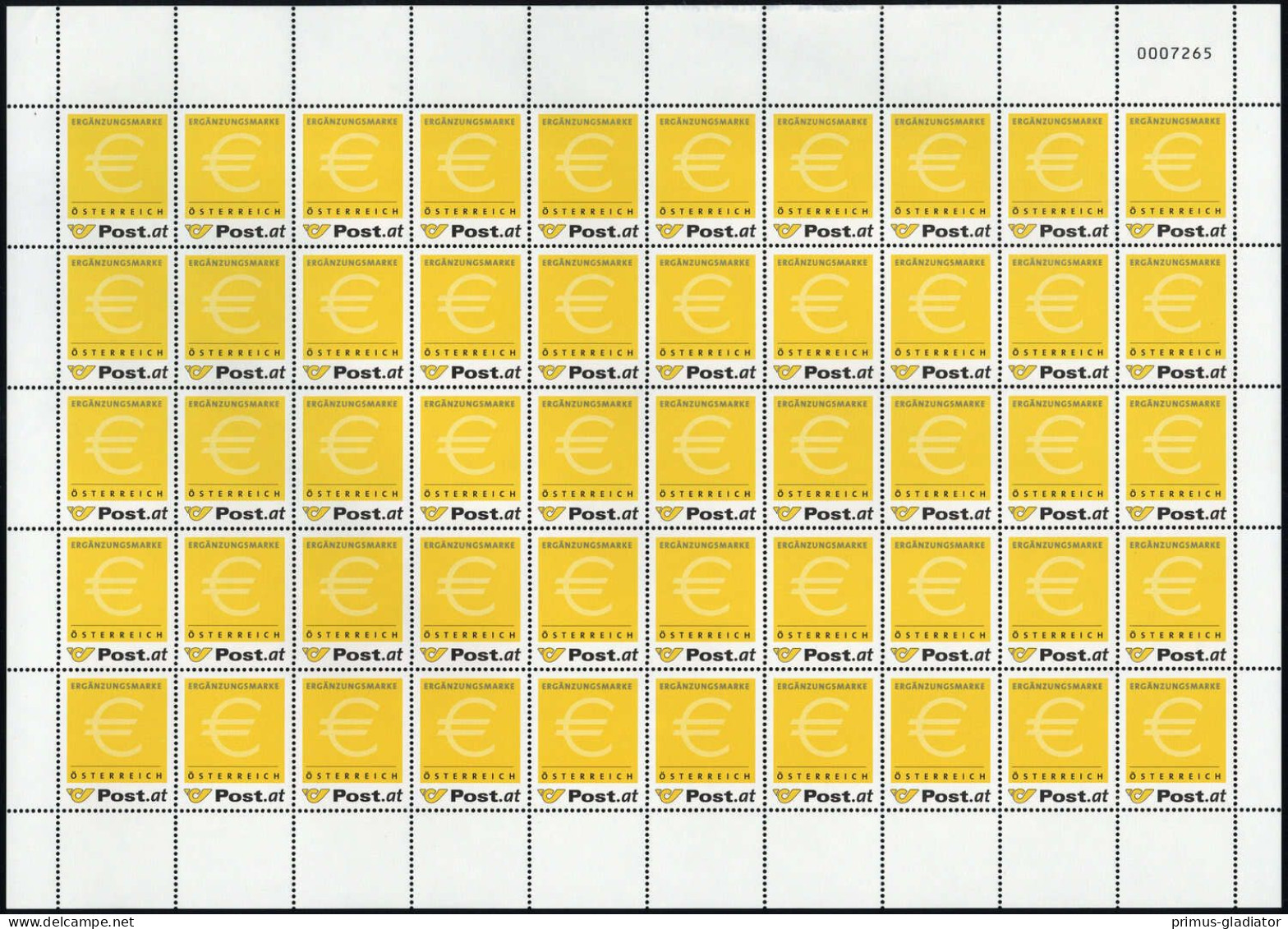 Österreich, ER 1 (500), ** - Mechanische Afstempelingen