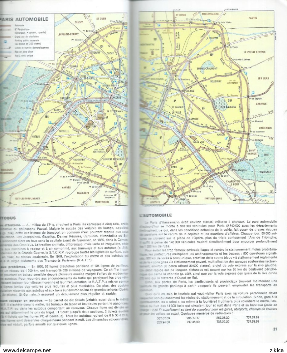 MICHELIN  maps - Paris et sa banlieue 1972,France,242 pages