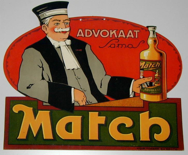 Publicité  Cartonnée "VODKA MATCH" - Placas De Cartón