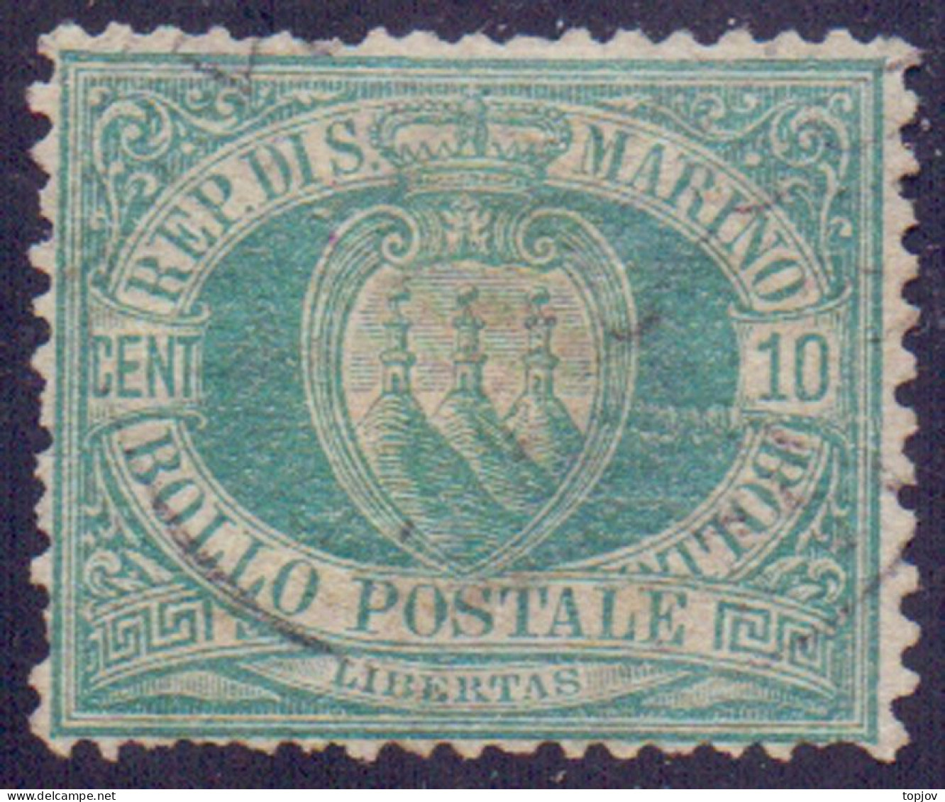 SAN  MARINO -  COAT OF ARMS - Mint - 1892 - Neufs