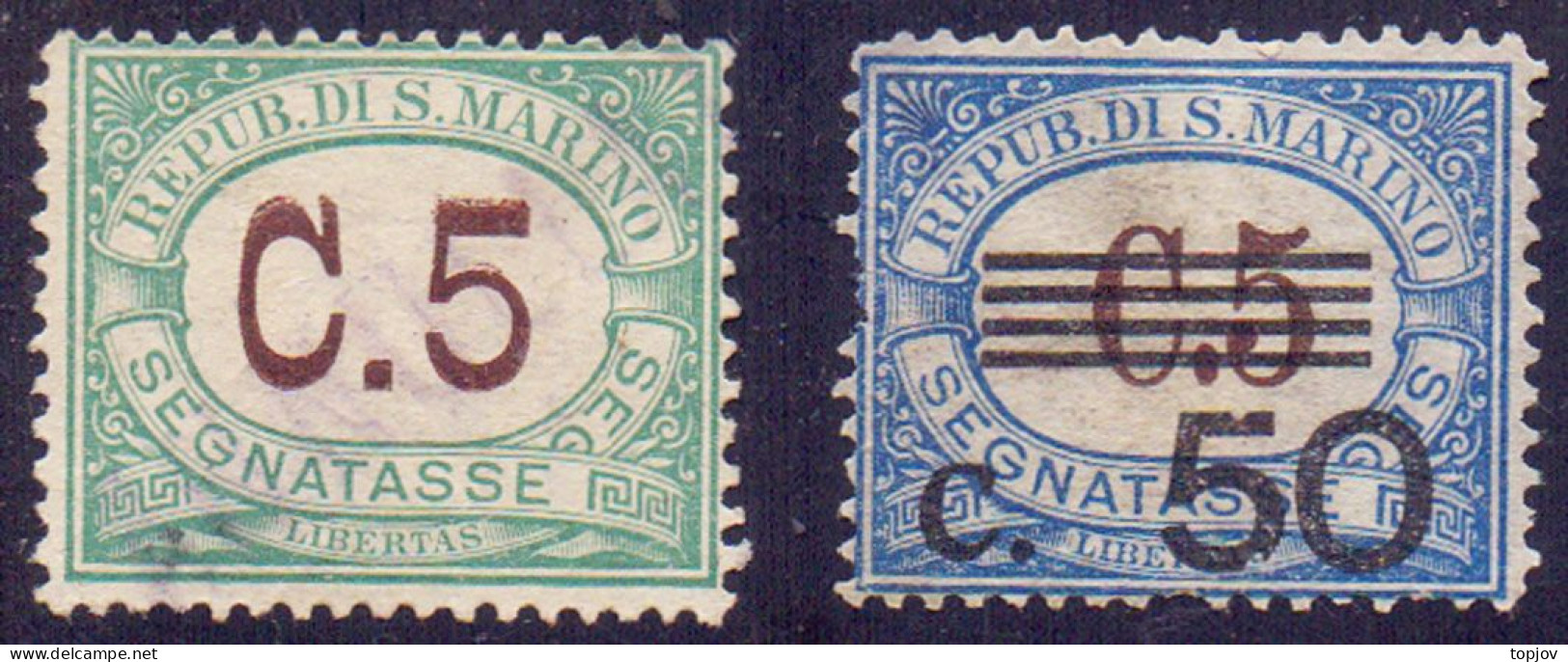 SAN  MARINO -  SEGNATASSE - 1897/36 - Neufs