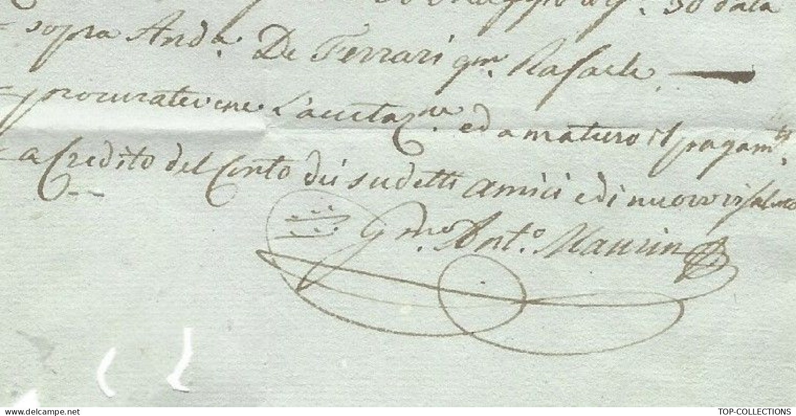 1815 LETTRE Murin Marseille Signature . Maçonnique Pour Parodi  Banque Genova Gênes V.HISTORIQUE - 1800 – 1899