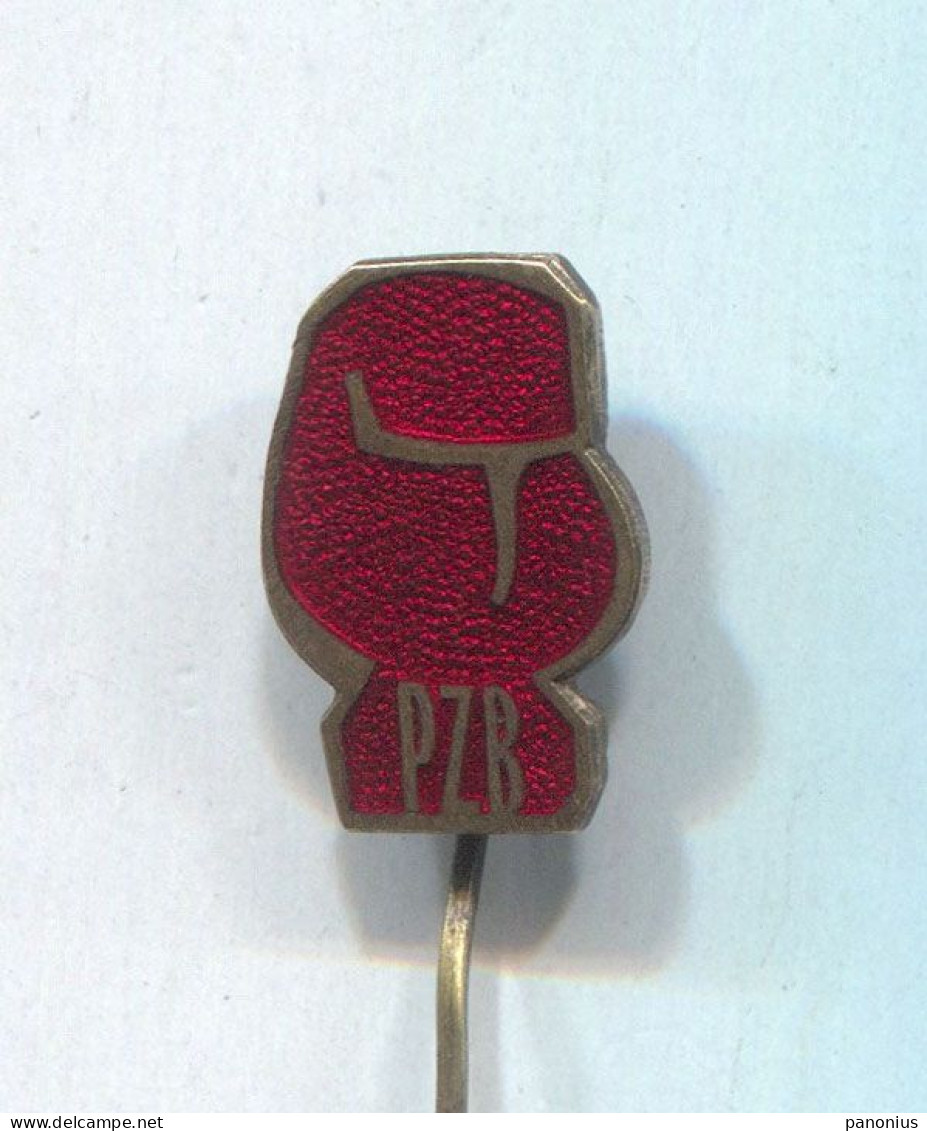 Boxing Box Boxen Pugilato - PZB  Poland  Federation Association, Enamel Vintage Pin  Badge  Abzeichen - Boxing