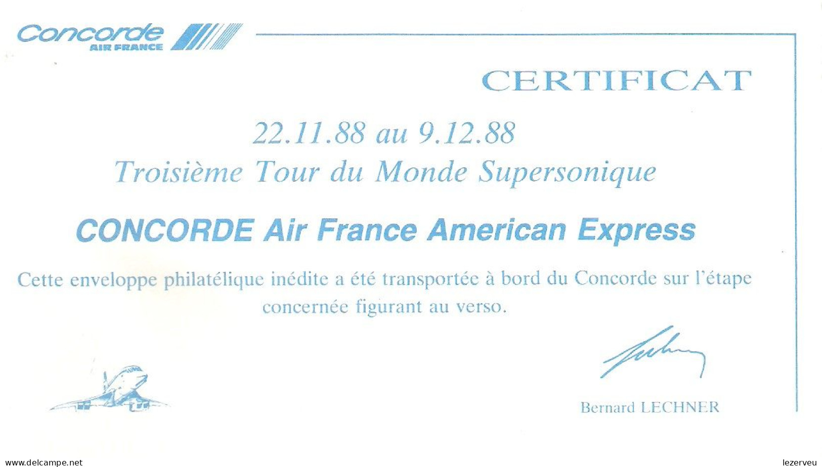 CONCORDE TROISIEME TOUR DU MONDE SUPERSONIQUE 6 PLIS COVERS PREMIERS VOLS FIRST FLIGHTS - Altri & Non Classificati