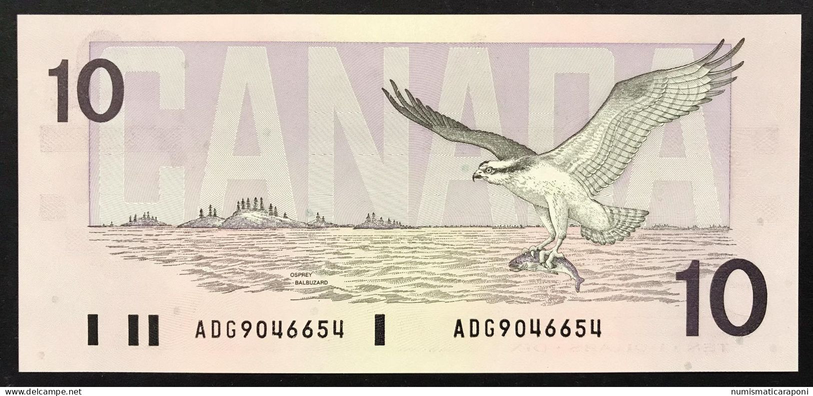 CANADA 10 Dollars 1989 Pick#96a A.unc Lotto.4578 - Kanada