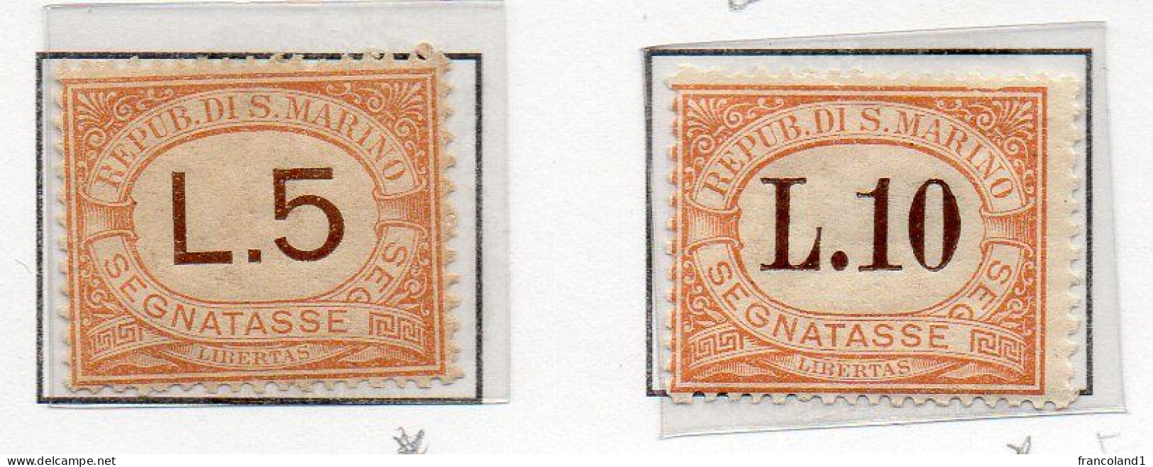 1925 San Marino - Segnatasse 19 - 27 Serie Completa Nuovi MLH* - Postage Due