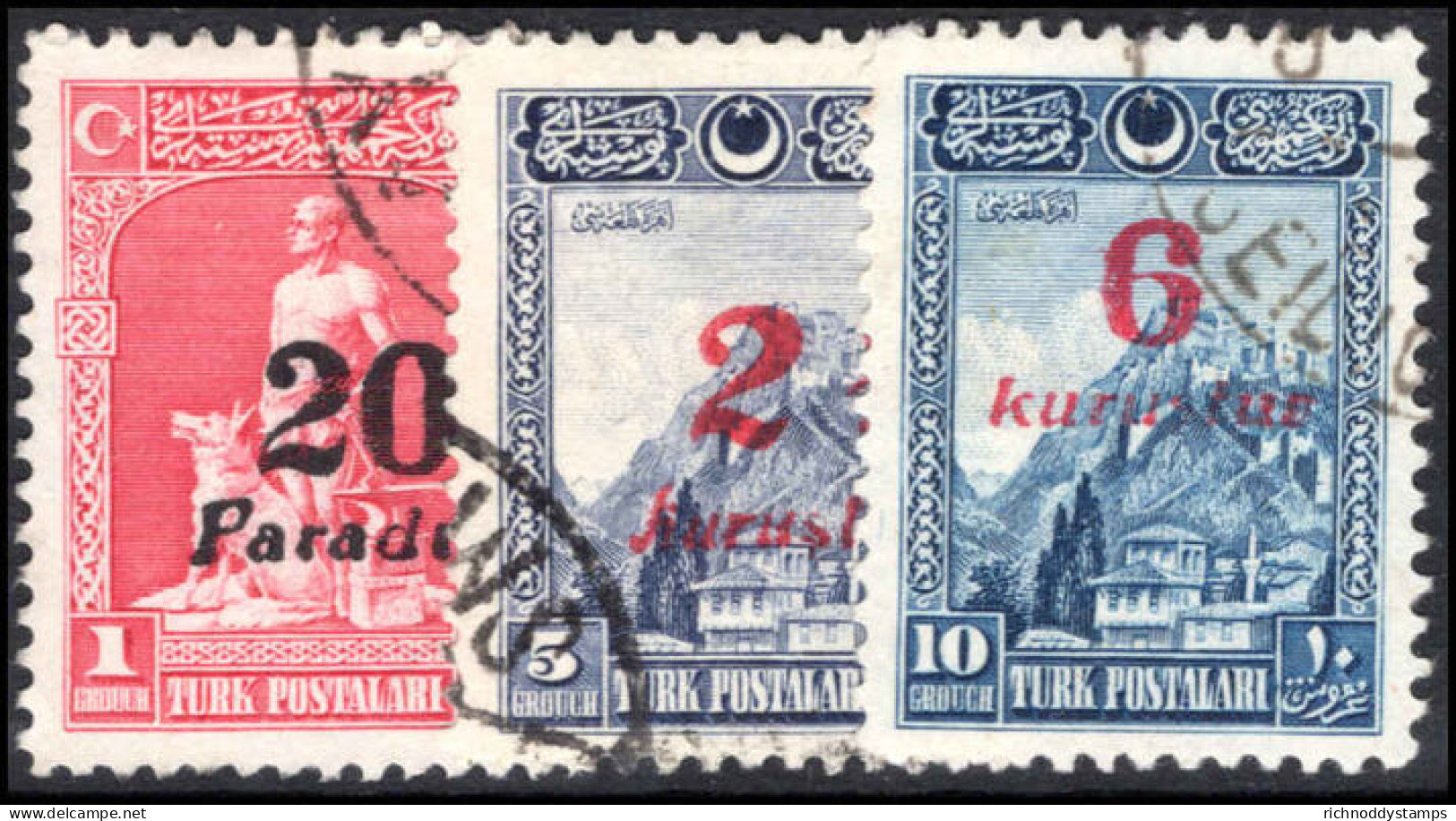 Turkey 1929 Provisionals Fine Used. - Gebruikt