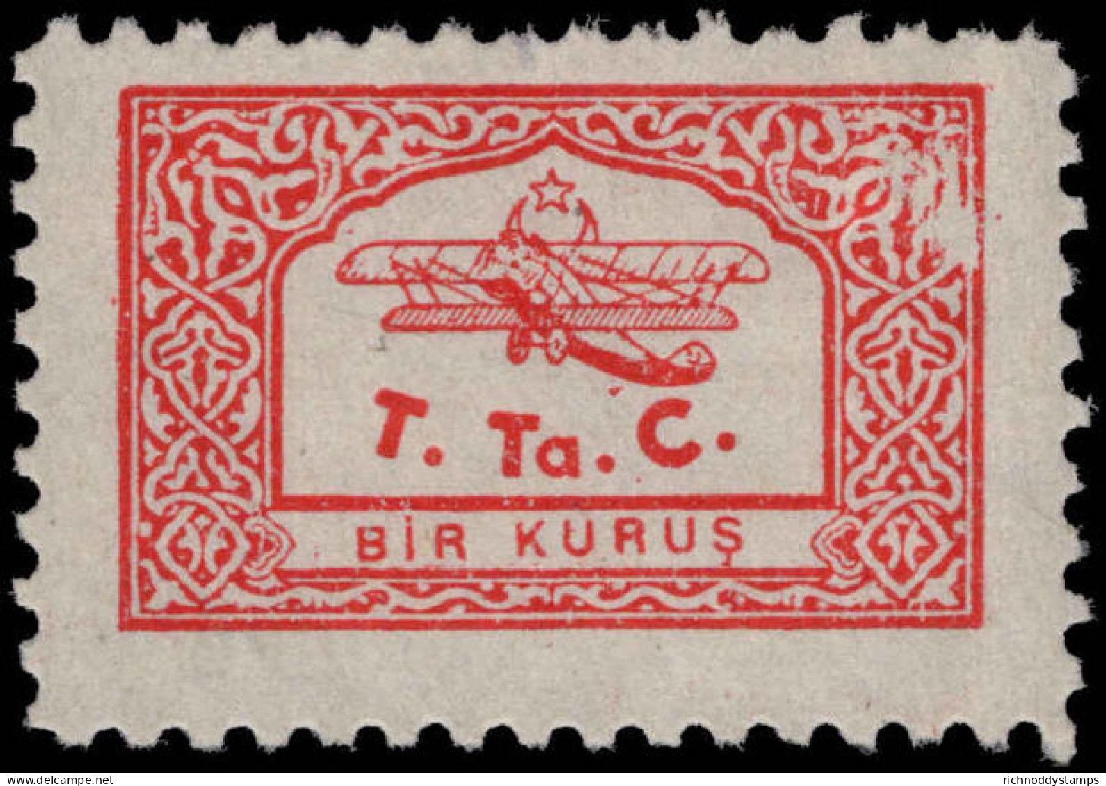 Turkey 1933 Aviation Fund Small Format 1k Red Unmounted Mint. - Ongebruikt