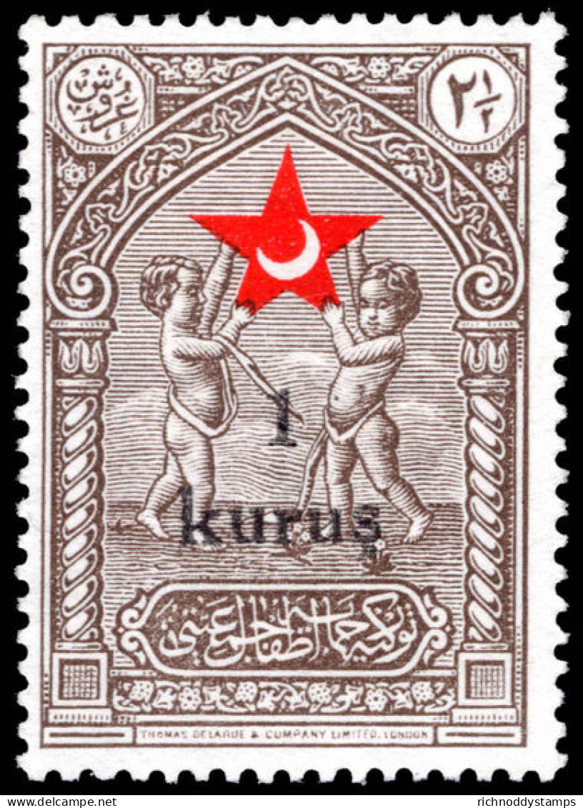 Turkey 1938 1k On 2&#189; Ghr Brown Lightly Mounted Mint. - Nuovi