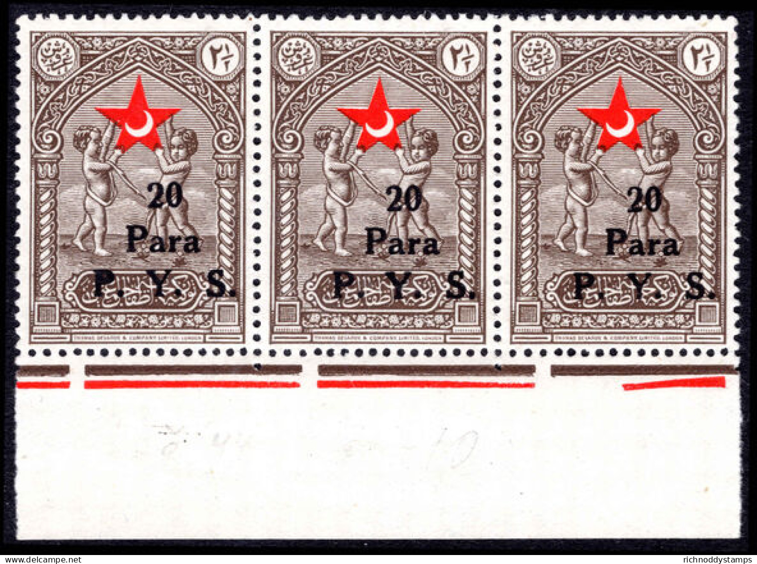 Turkey 1938 20pa On 2&#189;g Strip Of Three Unmounted Mint. - Neufs