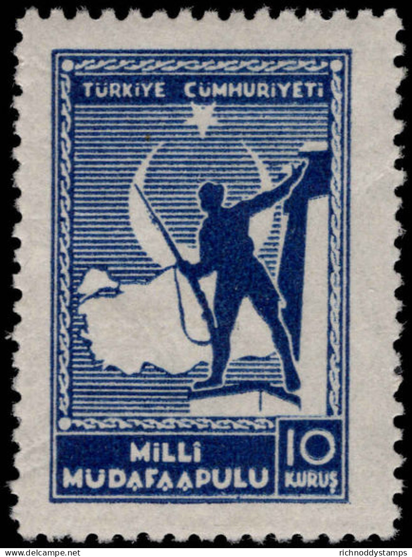 Turkey 1941-42 10k National Defense Fund Lightly Mounted Mint. - Ungebraucht