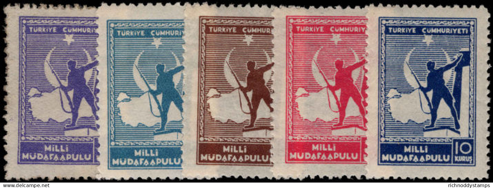 Turkey 1941-42 National Defense Fund Unmounted Mint. - Neufs