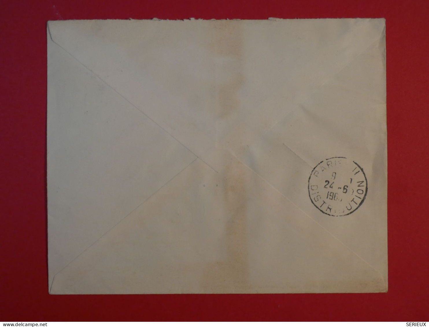 BU9  AEF CONGO BELLE LETTRE MARITIME PRIVEE 1960  POINTE NOIRE A PARIS FRANCE + PA  100F ++++ - Cartas & Documentos