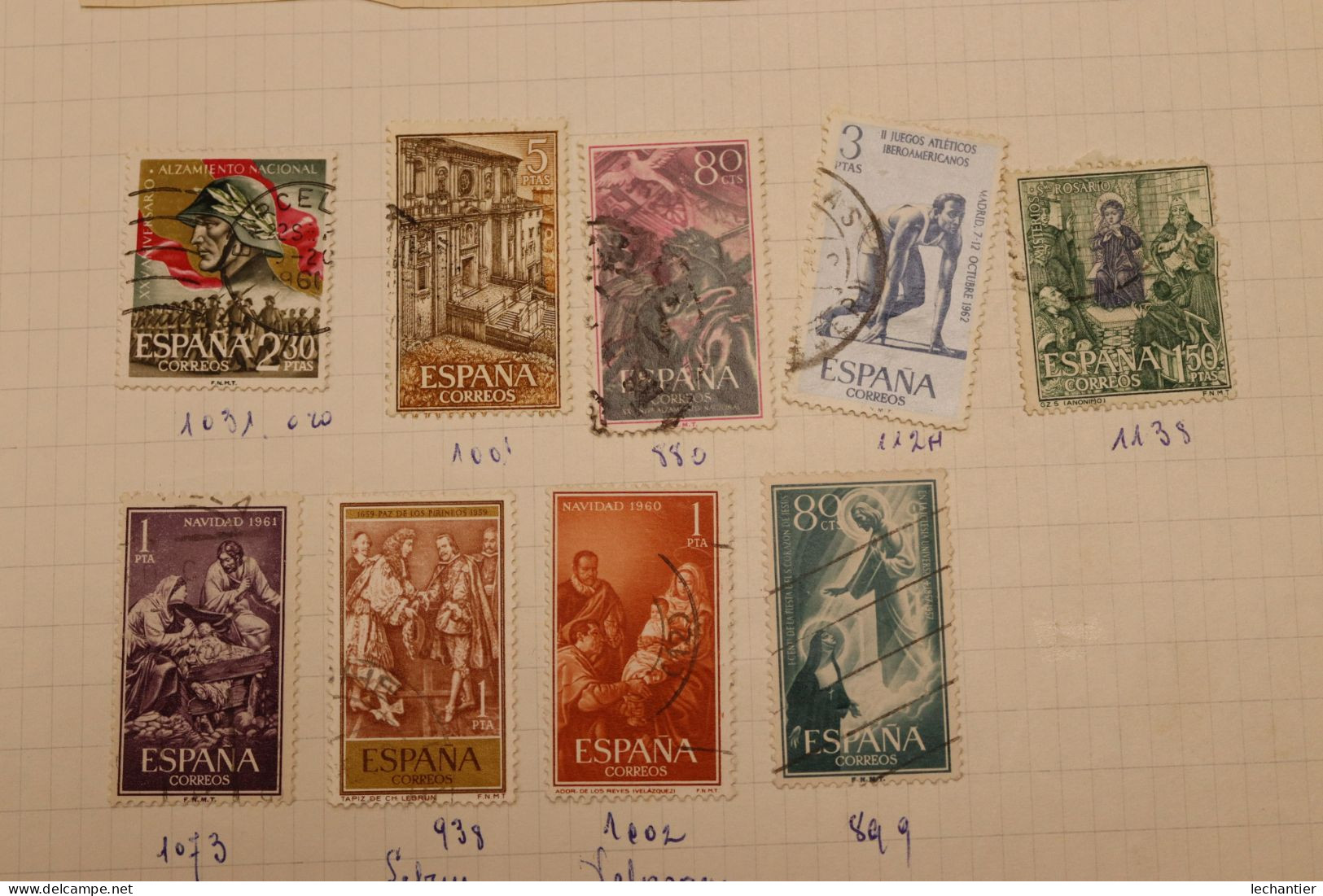 ESPAGNE  -    14 Timbres Anciens Sur Charnières , Années 1930 / 1960 - Usados