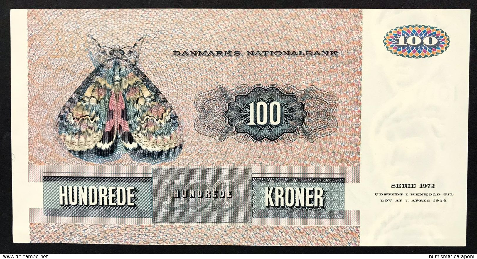 Danimarca Danmarks  DENMARK 100 KRONER  1972 ( 1975 ) Pick#51b  Spl Xf LOTTO 4580 - Danemark