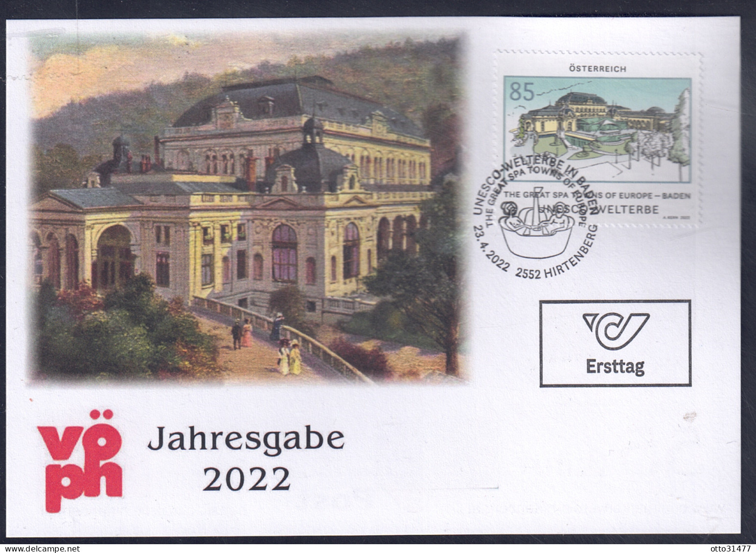 Österreich 2022 - VÖPH Jahresgabe - UNESCO-Welterbe In Baden - Briefe U. Dokumente