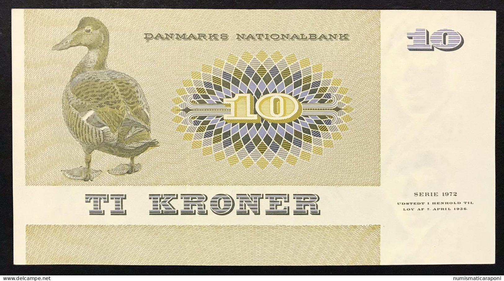 Danimarca Danmarks  DENMARK 10 KRONER  1972 ( 1977 ) Pick#48g Q.fds LOTTO 4581 - Denmark