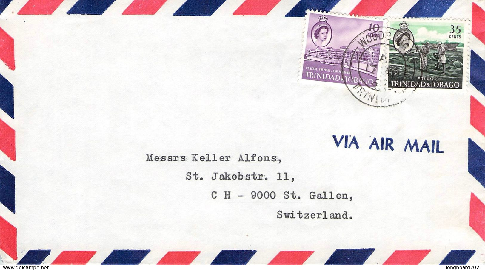 Trinidad & Tobago - Airmail - St: Gallen/ch /*124 - Trinidad & Tobago (...-1961)