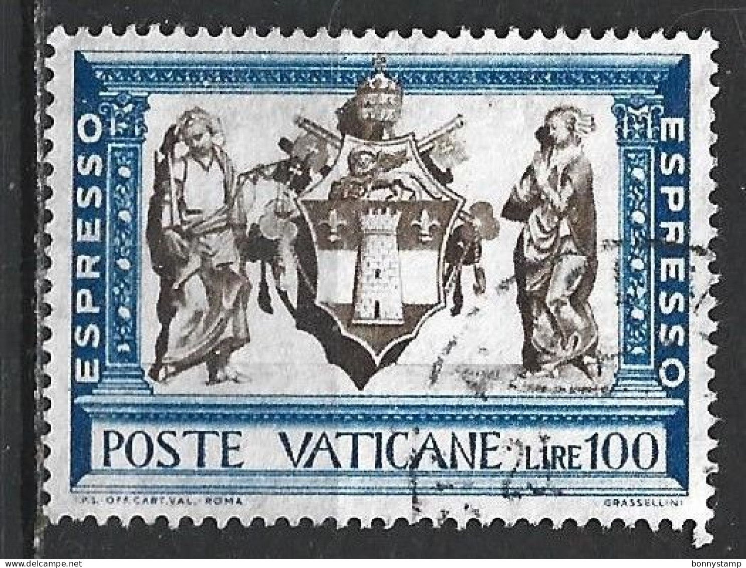 Città Del Vaticano, 1960 - 100 Lire Opere Di Misericordia, Espressi - Nr.E16 Usato° - Urgente