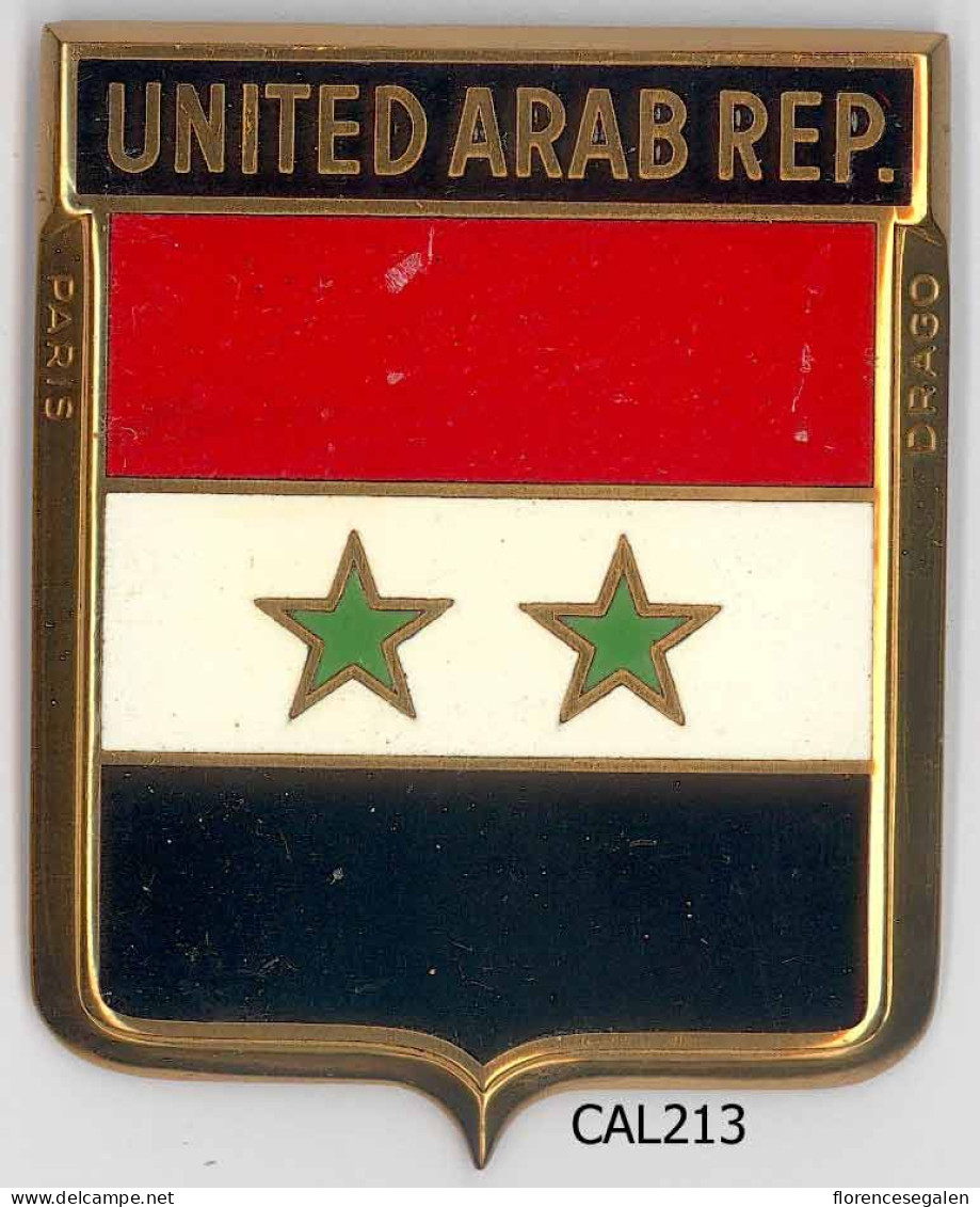 CAL213  - PLAQUE CALANDRE AUTO - UNITED ARAB REP - Otros & Sin Clasificación