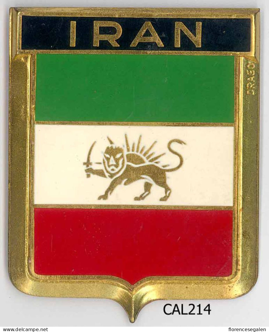 CAL214  - PLAQUE CALANDRE AUTO - IRAN - Sonstige & Ohne Zuordnung