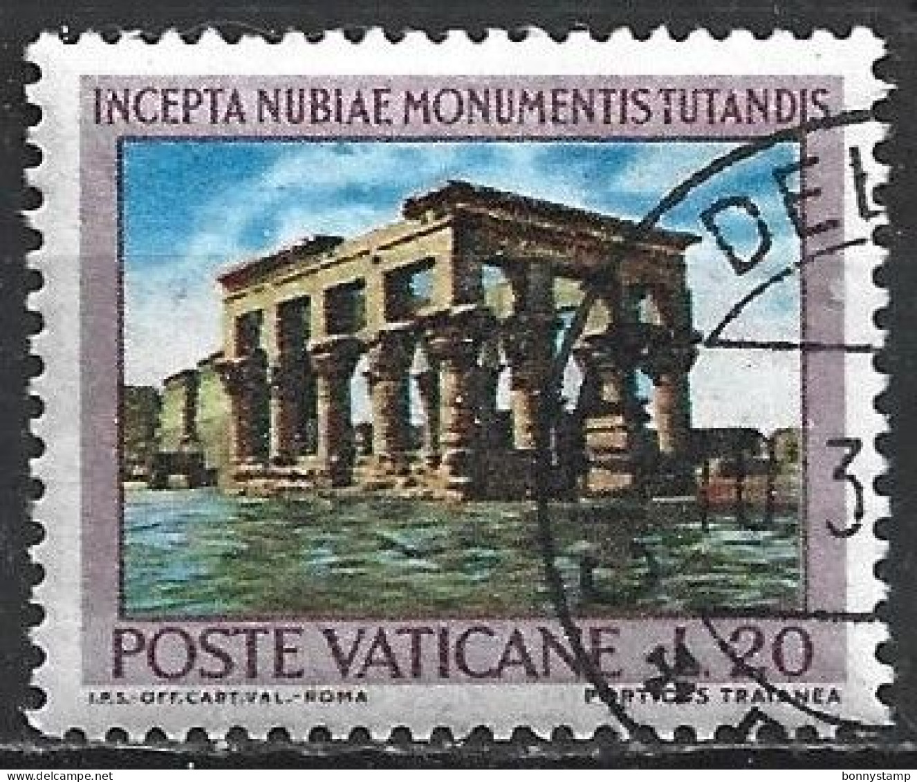 Città Del Vaticano, 1964 - 10 Lire Monumenti Della Nubia - Nr.380 - Usato° - Usados