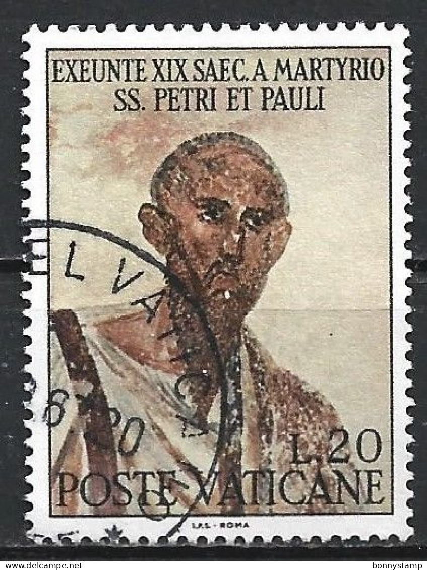 Città Del Vaticano, 1967 - 15 Lire S. Paolo - Nr.449 - Usato° - Gebraucht