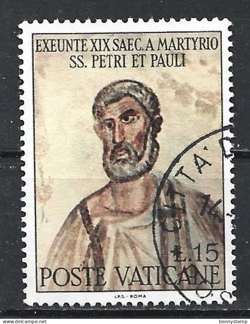 Città Del Vaticano, 1967 - 15 Lire S. Pietro - Nr.448 - Usato° - Usados