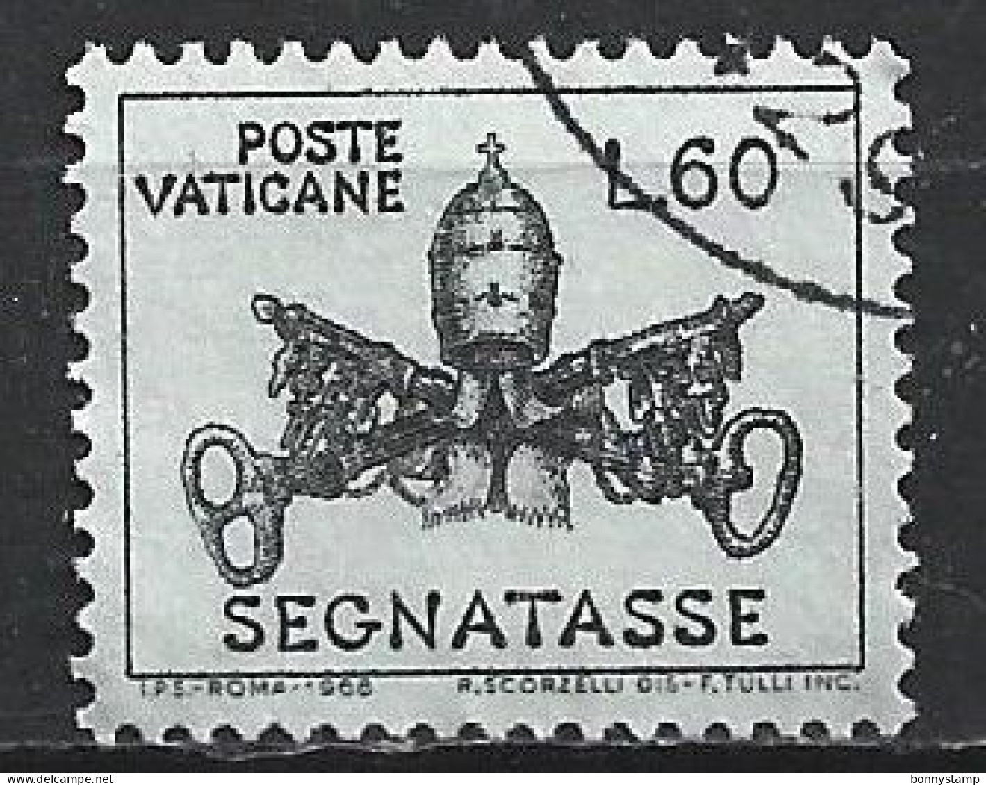 Città Del Vaticano, 1968 - 60 Lire, Segnatasse - Nr.28 Usato° - Segnatasse