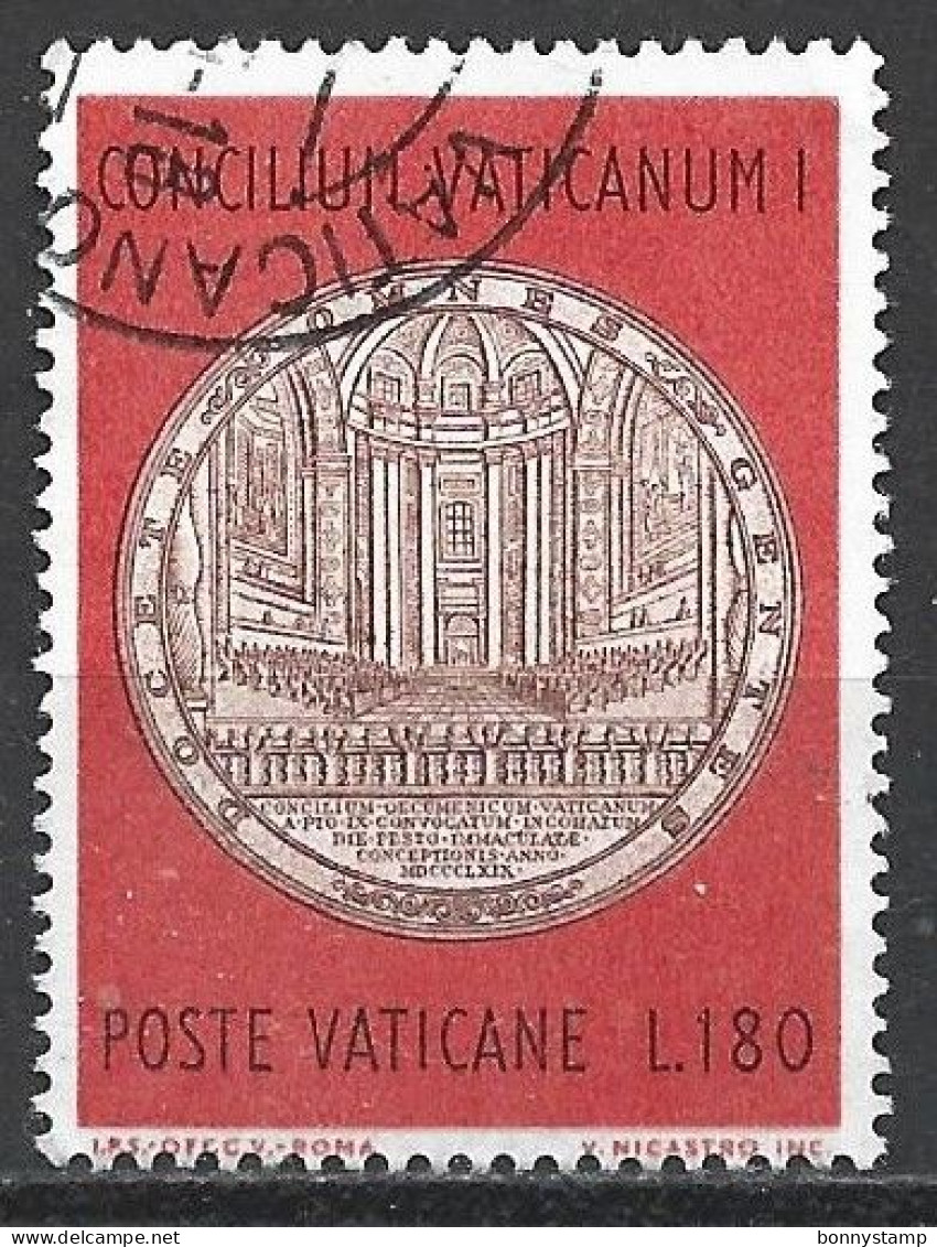 Città Del Vaticano, 1970 - 180 Lire Concilio Vaticano I° - Nr.486 - Usato° - Gebruikt