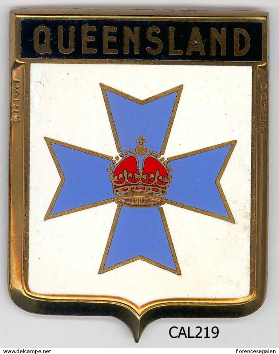 CAL219  - PLAQUE CALANDRE AUTO -  QUEENSLAND - Sonstige & Ohne Zuordnung