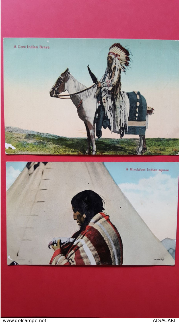 2 Cartes D 'indiens - Indiens D'Amérique Du Nord