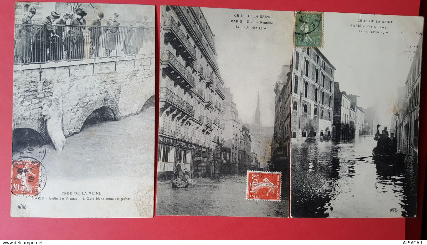 Lot De 8 Cartes Sur La Crue De 1910 - De Overstroming Van 1910