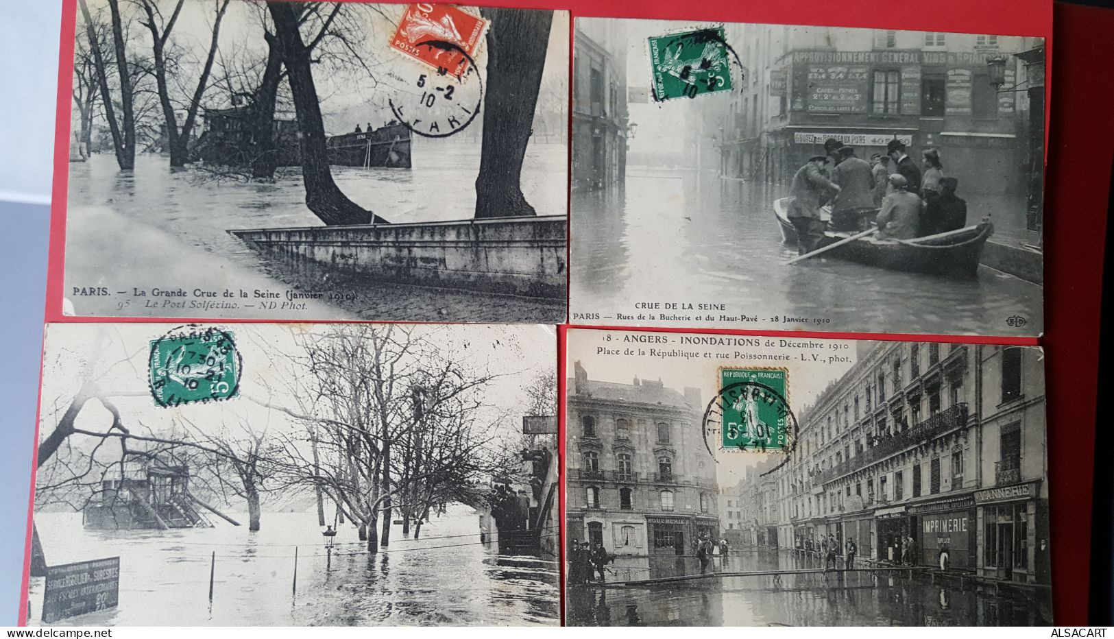 Lot De 8 Cartes Sur La Crue De 1910 - De Overstroming Van 1910