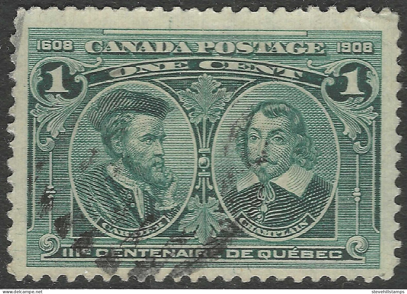 Canada. 1908 Quebec Tercentenary. 1c Used. SG 189 - Unused Stamps