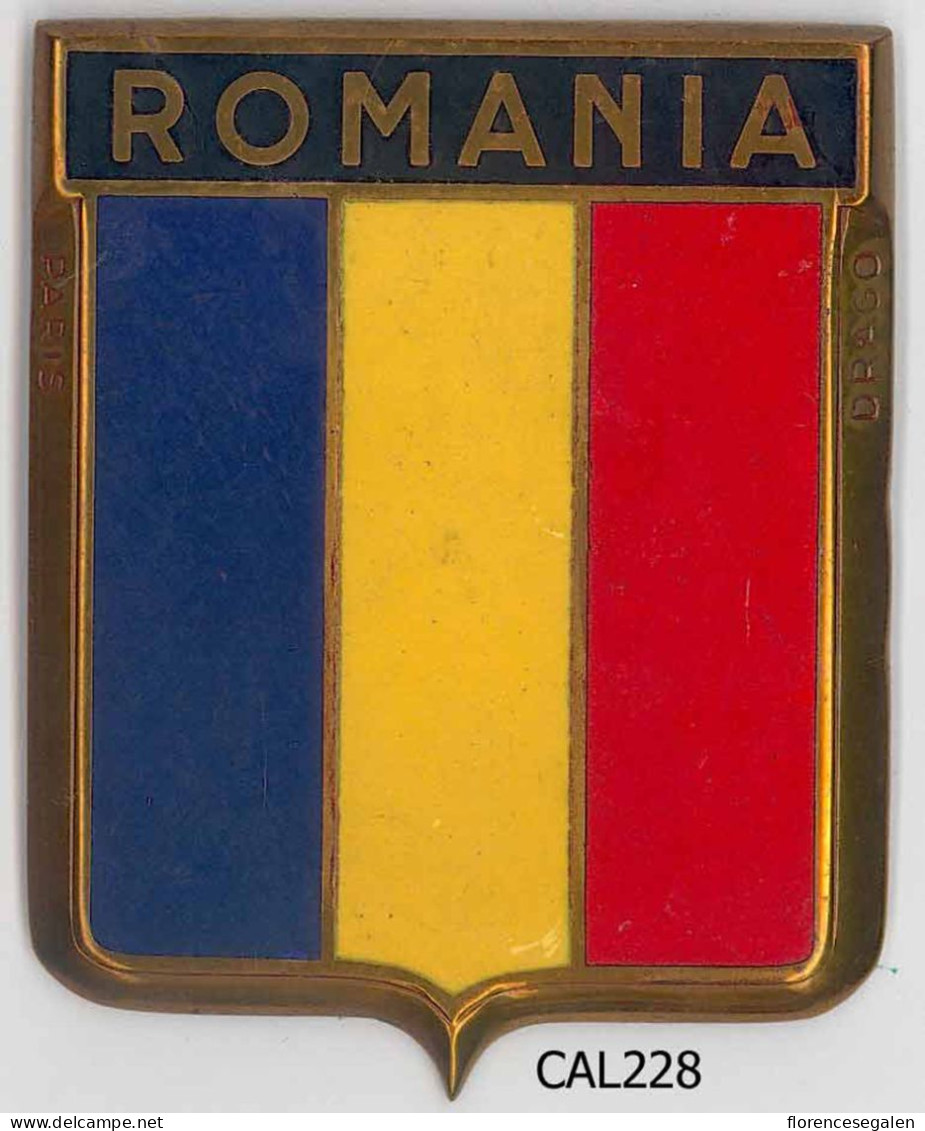 CAL228  - PLAQUE CALANDRE AUTO - ROMANIA - Plaques émaillées (après 1960)
