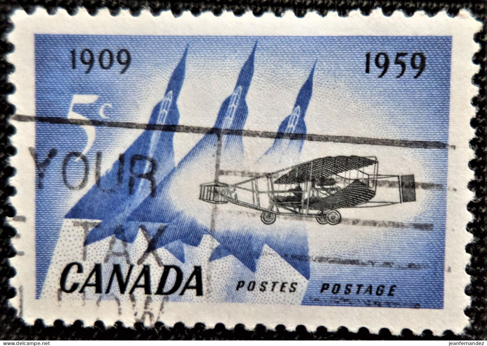 Canada 1959 The 50th Anniversary Of First Flight Of The "Silver Dart" In Canada  Y&T  N°  310 - Gebruikt