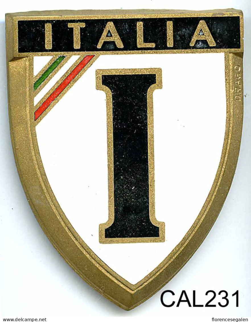 CAL231  - PLAQUE CALANDRE SCOOTER - ITALIA - Emailschilder (ab 1960)