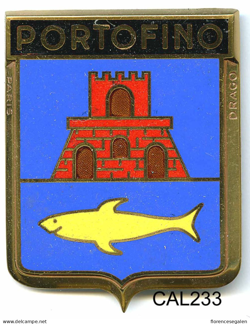 CAL233  - PLAQUE CALANDRE AUTO - PORTOFINO - Enameled Signs (after1960)