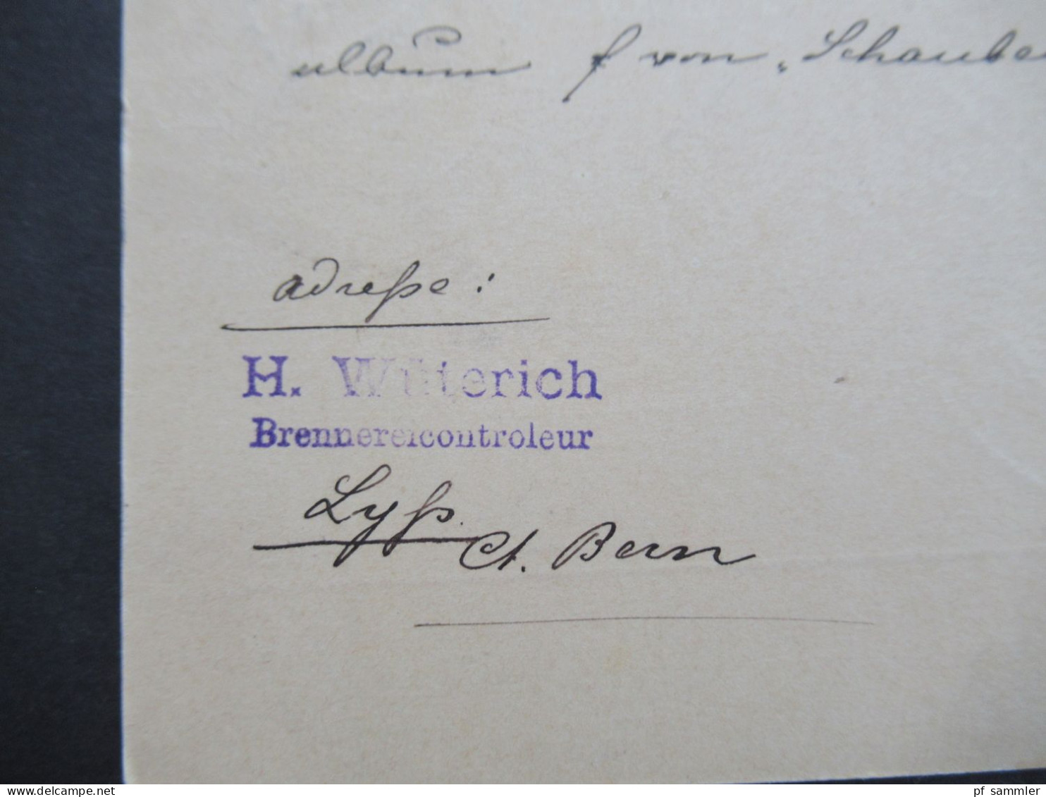 Schweiz 1889 Ganzsache Stempel Lyss über Bern Nach Leipzig Absender Stp. H. Wüterich Brennereicontroleur - Postwaardestukken