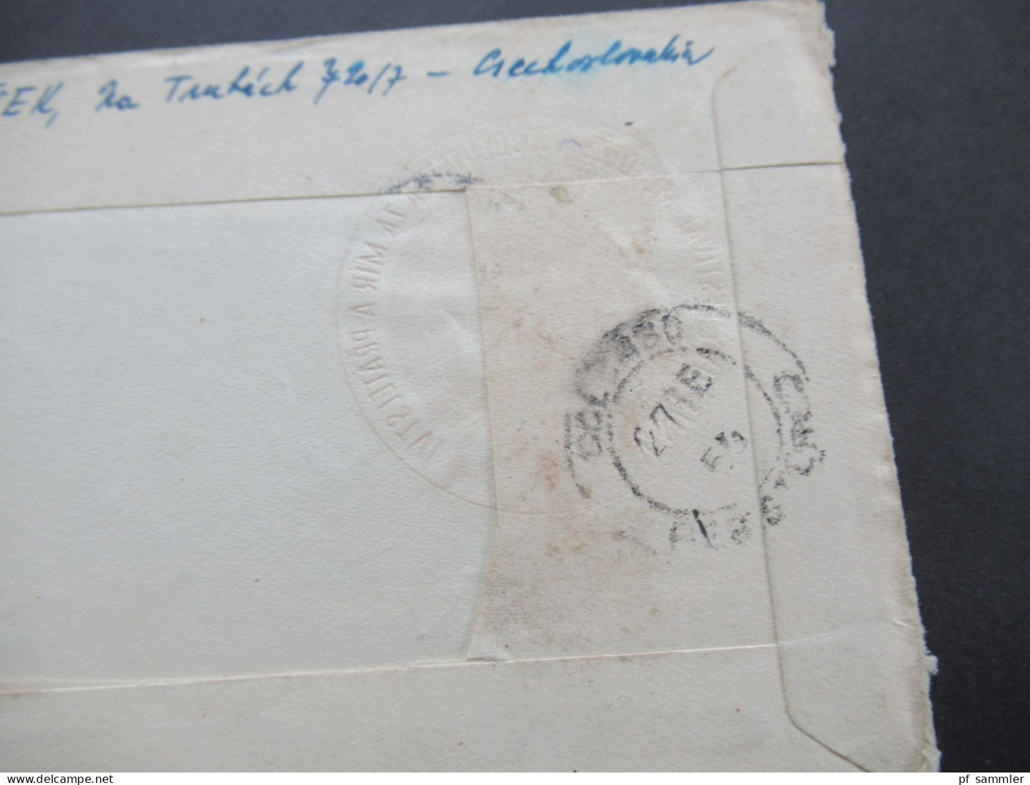 CSSR 1955 Einschreiben Pisek 1 Nach Ceylon Gesendet Mit Kleinem Zensurstempel Celnice 132 - Briefe U. Dokumente