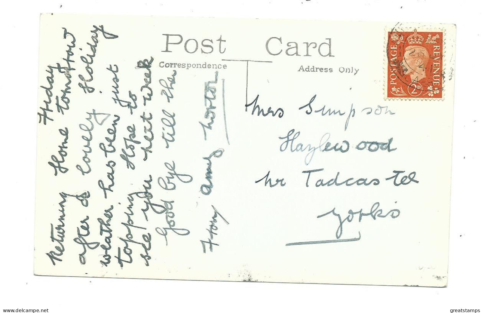 Postcard Wales Bettws-y-coed Rp The Swallow Falls Posted 1941 - Contea Sconosciuta