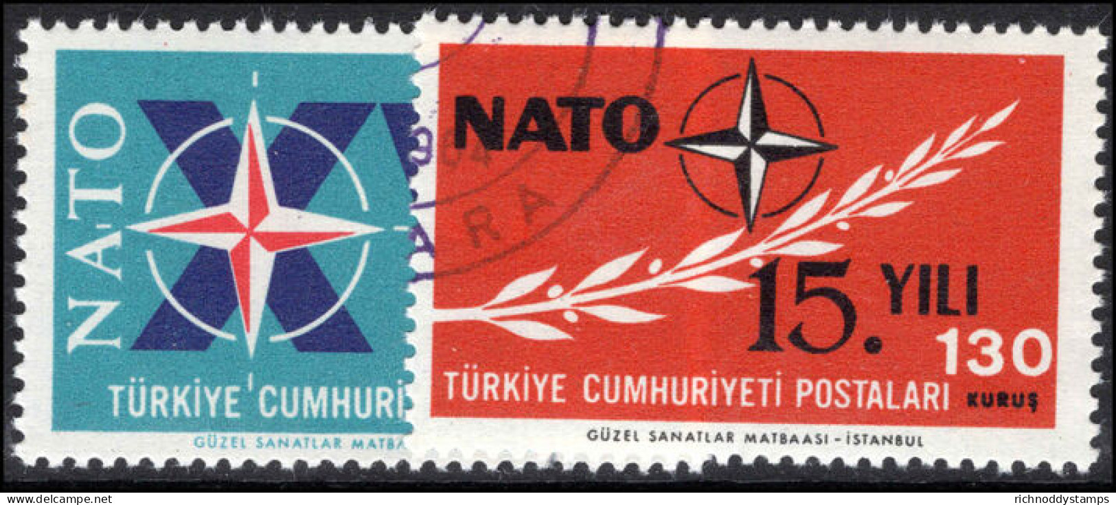 Turkey 1964 15th Anniv Of N.A.T.O. Fine Used. - Oblitérés