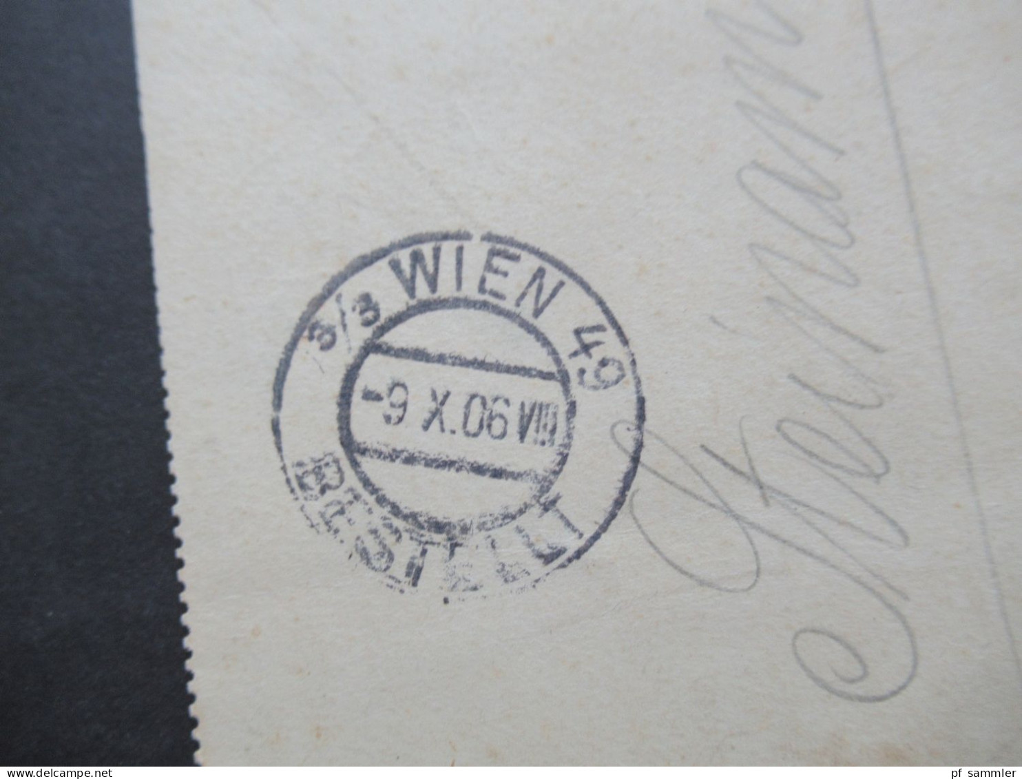 Ungarn 1906 Ganzsache / Kartenbrief Stempel Szombathely Nach Wien Mit Ank. Stempel Wien 49 Bestellt - Interi Postali