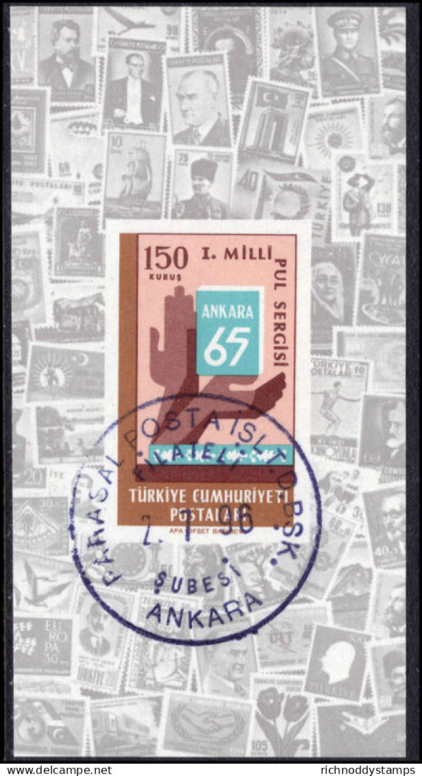 Turkey 1965 Ankara Stampex Souvenir Sheet Fine Used. - Gebruikt