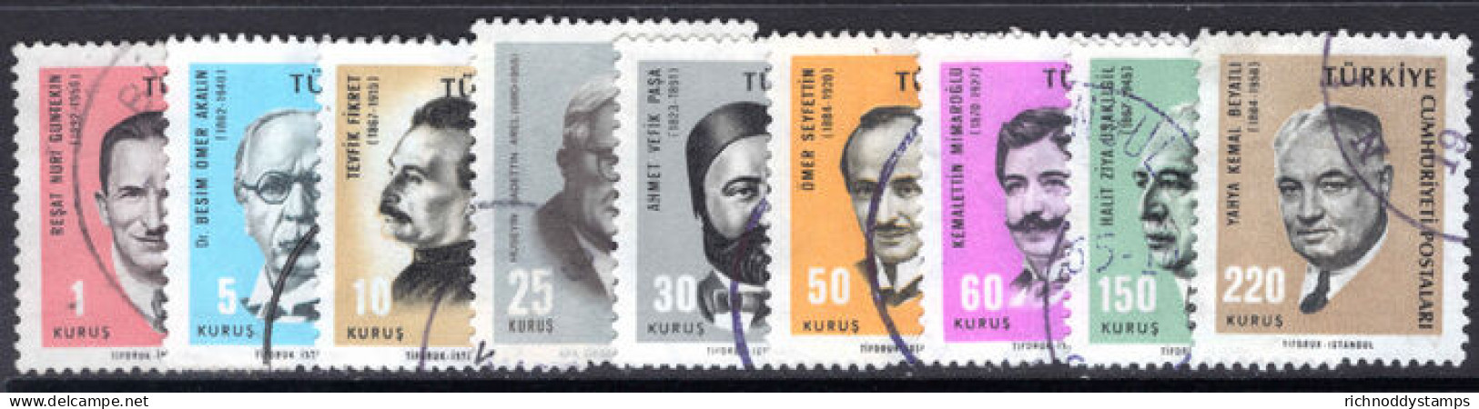 Turkey 1965 Cultural Celebrities Fine Used. - Oblitérés