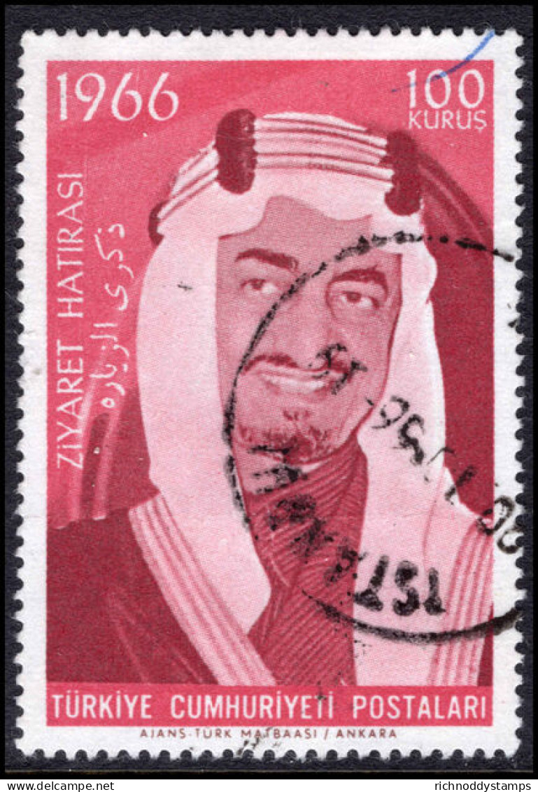 Turkey 1966 Visit Of King Of Saudi Arabia Fine Used. - Oblitérés