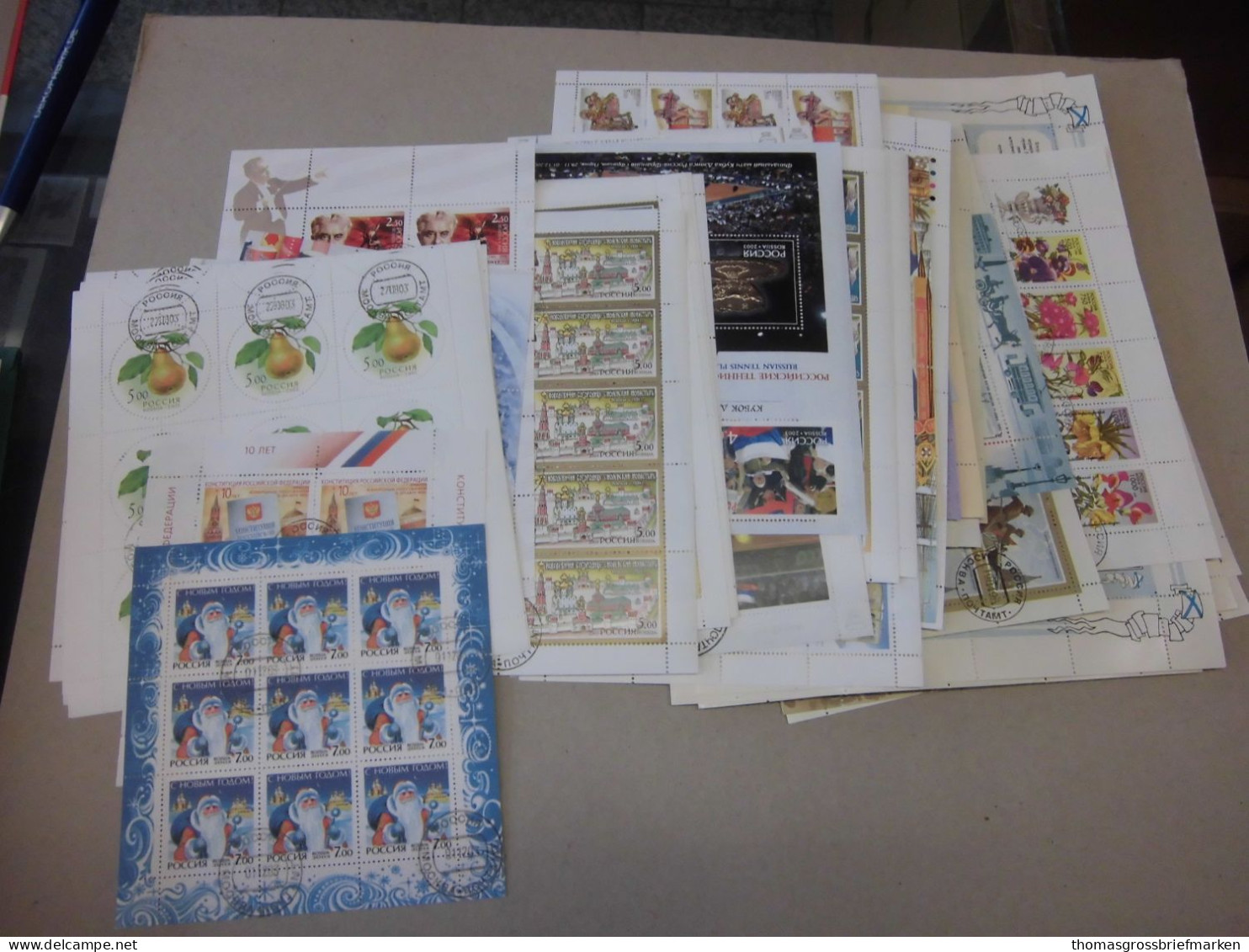 Sammlung Russland Kleinbogen 134x Ex 1992-2003 Gestempelt Alle Abgebildet (40010 - Used Stamps